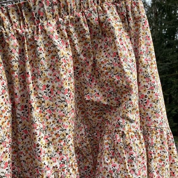 Lane Bryant Floral Maxi Skirt Plus Size 26/28 Flowy High Slit Elastic Waist - Picture 4 of 12